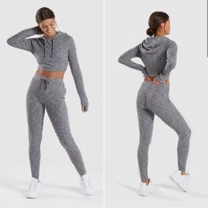 Gymshark slounge set crop hoodie and joggers
